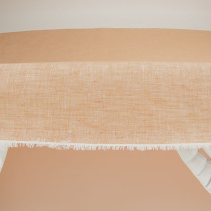 Lightweight Linen Chambray - Heathered Muskmelon - Minerva Collection