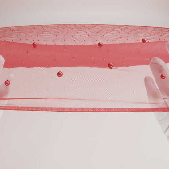 Beaded Tulle - Red - Sylvie Collection - Image 6 of 7