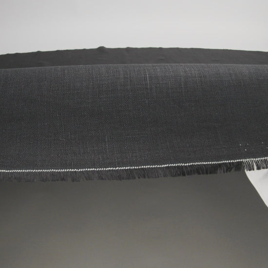 Medium Weight Linen Woven - Black - Grasmere Collection - Image 5 of 5