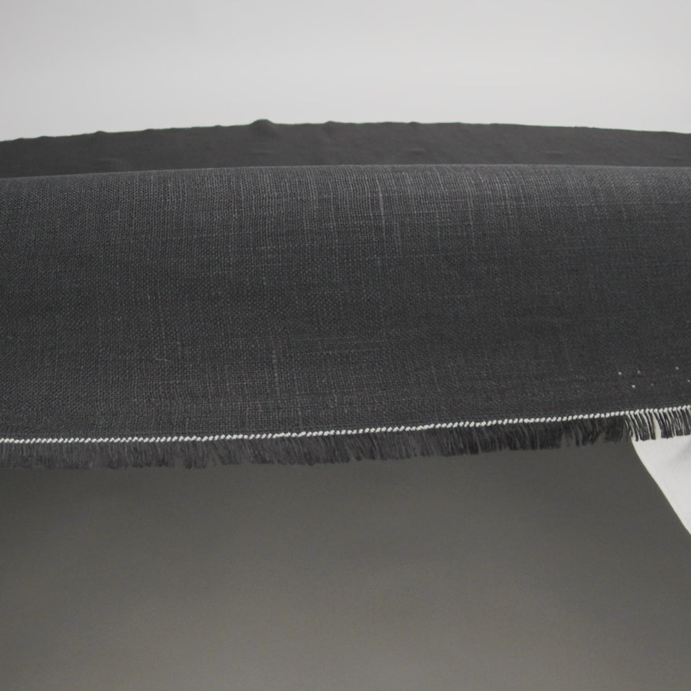 Medium Weight Linen Woven - Black - Grasmere Collection - Image 5 of 5