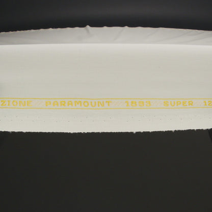 Super 120 Winter White Gabardine Wool Suiting
