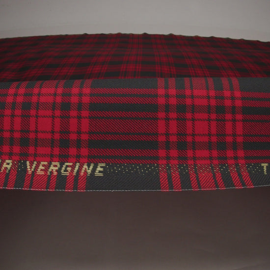 Virgin Wool Twill Made in Italy - Red and Black Plaid - Image 6 of 6