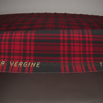 Virgin Wool Twill Made in Italy - Red and Black Plaid
