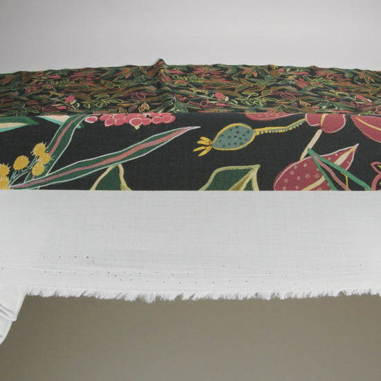 Cotton Voile - Black and Green Foliage - Mystery of Renewal Print - Mood Exclusive Key Largo Collection - Image 5 of 5