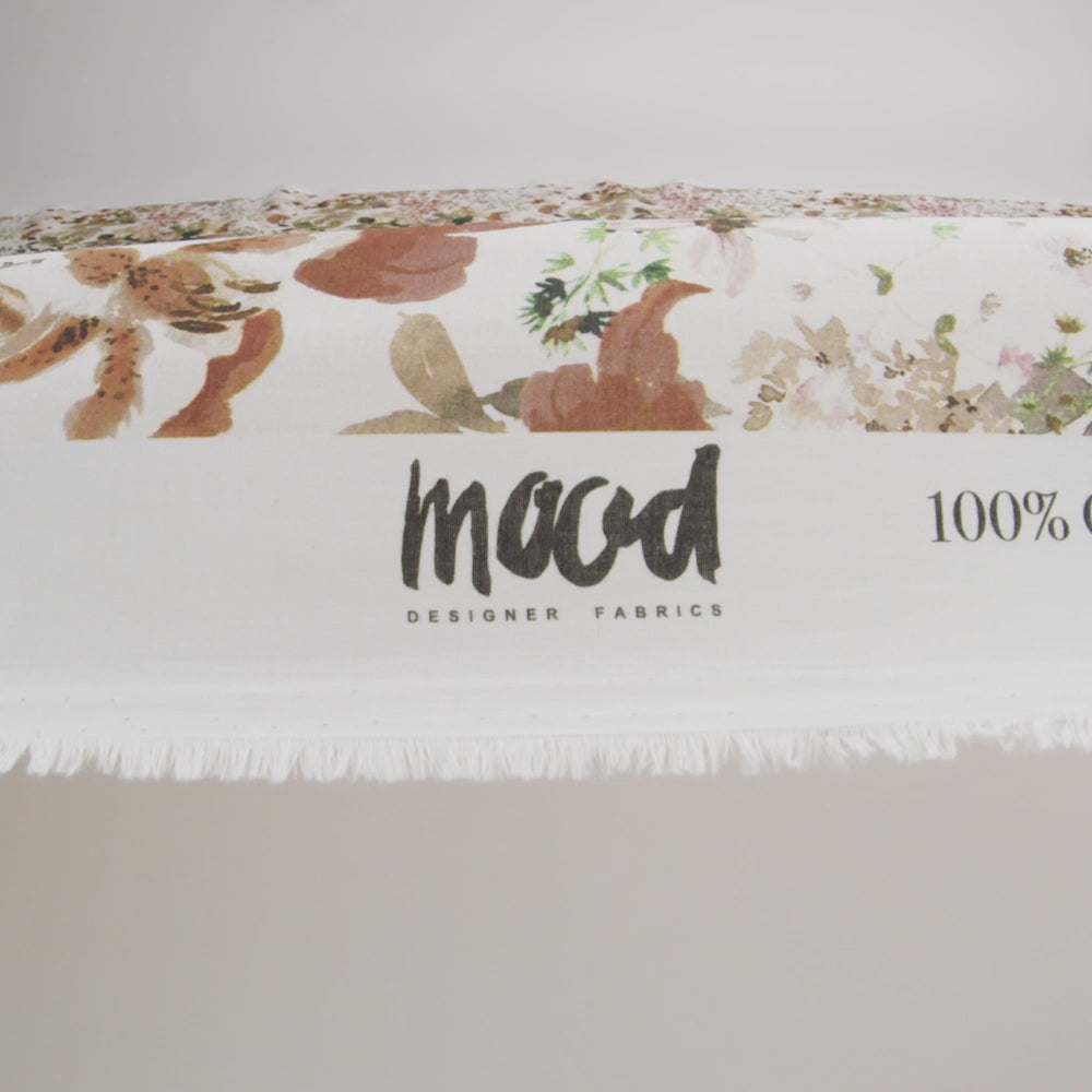 Cotton Voile - White Floral - Botanical Perpetuity Print - Mood Exclusive Serengeti Collection - Image 5 of 5