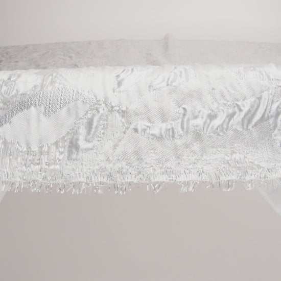 Metallic Silver and Drizzle Rosy Luxury Brocade - Image 5 of 5