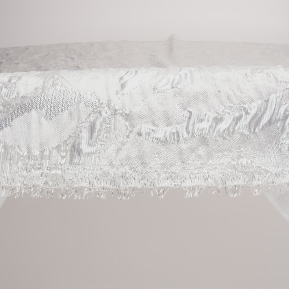 Metallic Silver and Drizzle Rosy Luxury Brocade - Image 5 of 5