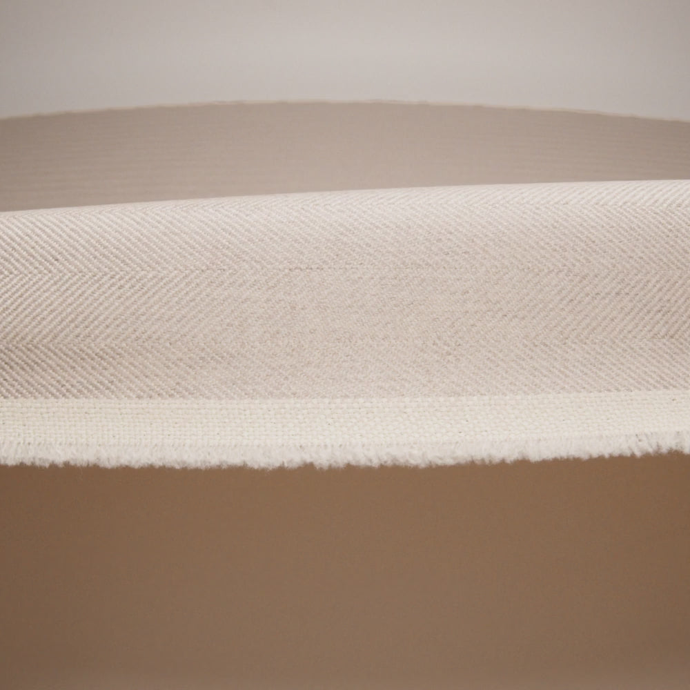 Virgin Wool Twill Made in Italy - Beige Herringbone - Image 6 of 6