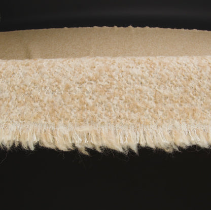 Wool Blend Boucle Tweed - Beige and Tan