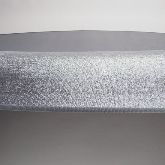Foiled ITY Interlock Knit - Steel Gray and Silver - Gaby Collection - Image 6 of 7