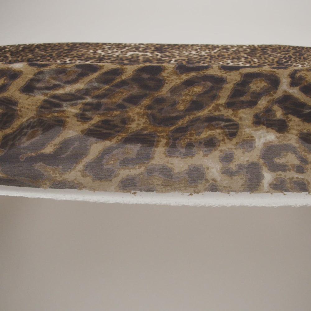 Ginger Snap and Forged Iron Leopard Print Silk Chiffon - Image 5 of 5