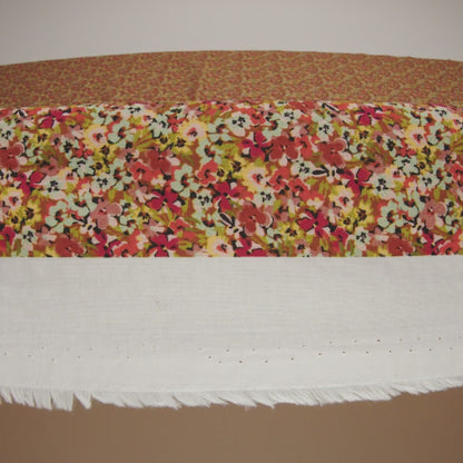 Cotton and Viscose Striped Seersucker - Brown, Sky Blue and Berry Red Little Florals - Mood Exclusive Blossom Breeze Print