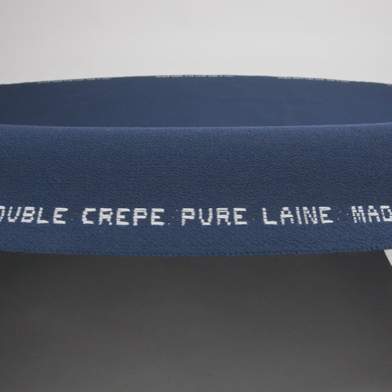 Italian Navy Virgin Wool Double Crepe - Image 5 of 5