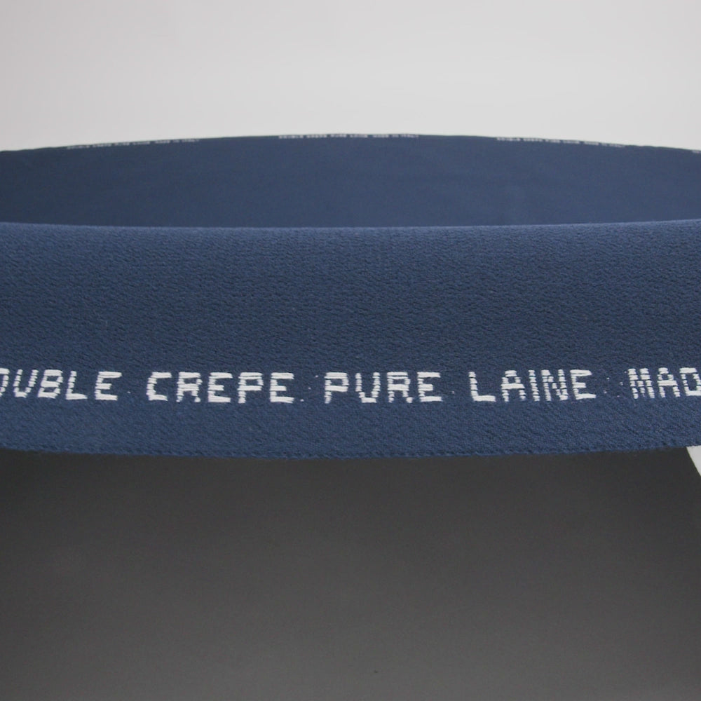Italian Navy Virgin Wool Double Crepe - Image 5 of 5