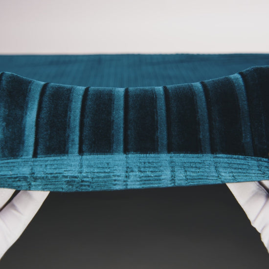 Pleated Velour - Pacific Blue - Tver Collection - Image 5 of 5