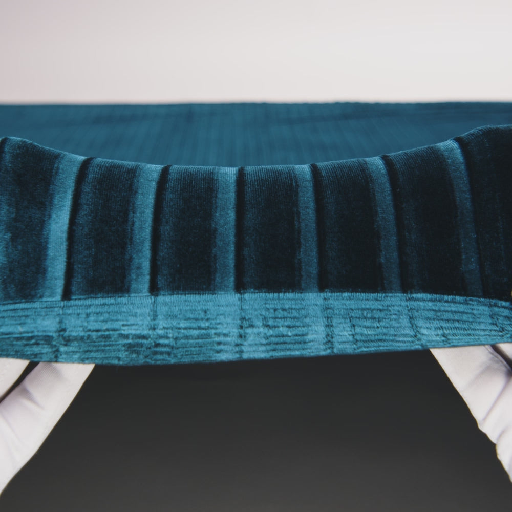 Pleated Velour - Pacific Blue - Tver Collection - Image 5 of 5