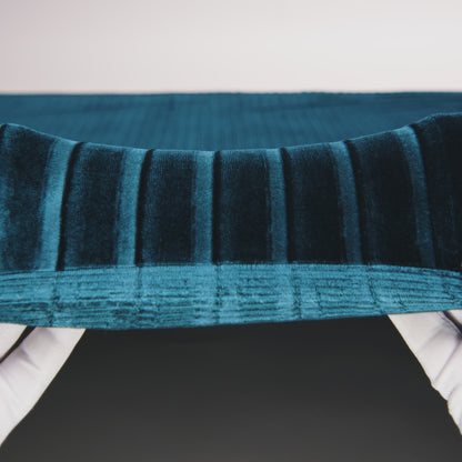 Pleated Velour - Pacific Blue - Tver Collection