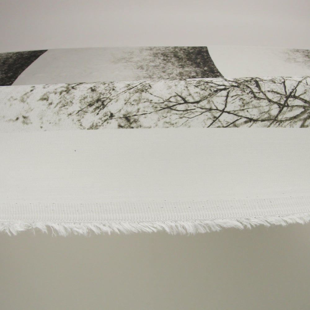 Rayon Challis Panel - Black and White Tree Branches - Old House Woods Print - Mood Exclusive Twilight Collection - Image 5 of 5