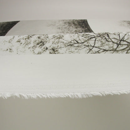 Rayon Challis Panel - Black and White Tree Branches - Old House Woods Print - Mood Exclusive Twilight Collection
