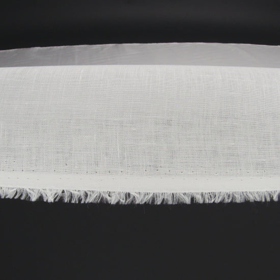 Famous Australian Designer White Lightweight Linen Woven - Image 6 of 6
