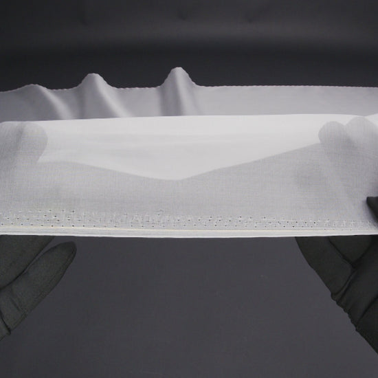Silk Organza 44" - Bright White - Premium Collection - Image 6 of 7