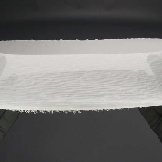 Crinkled Silk Chiffon - Whisper White - Premium Collection - Image 6 of 7