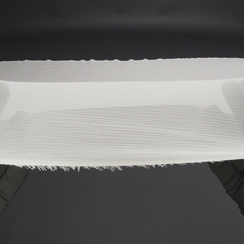 Crinkled Silk Chiffon - Whisper White - Premium Collection - Image 6 of 7