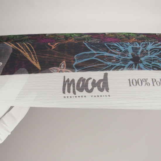 Mood Exclusive Purple Tunnel of Wonder Crinkled Polyester Chiffon - Image 6 of 6