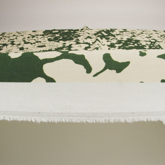 Linen and Rayon Woven - Hunter Green and Cream Big Floral - Rorschach Rosettes Print - Mood Exclusive Acadia Collection - Image 6 of 7