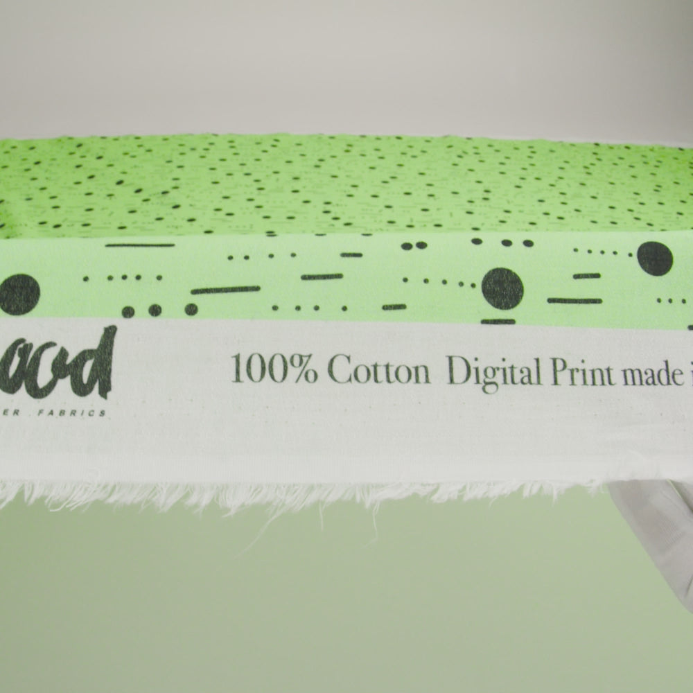 Mood Exclusive Mint Dot-Dash Decode Cotton Crepe - Image 6 of 6