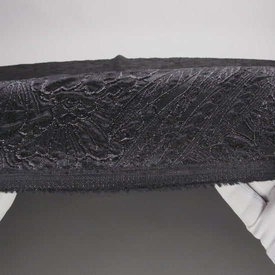 Metallic Black Gleaming Garden Luxury Brocade - Image 6 of 7