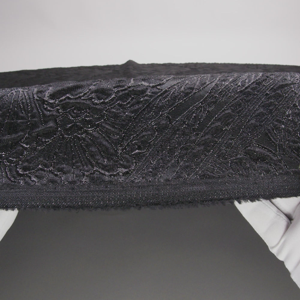 Metallic Black Gleaming Garden Luxury Brocade - Image 6 of 7