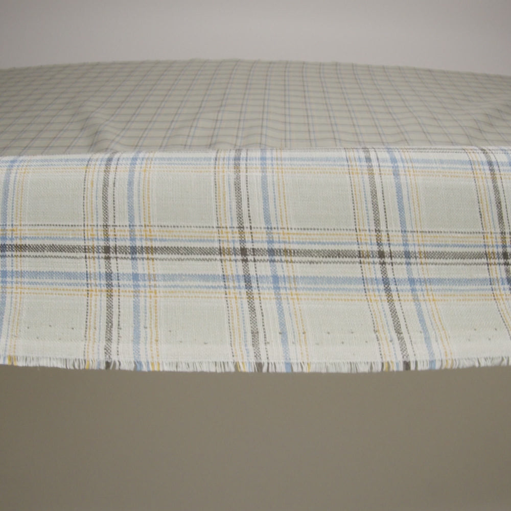 Medium Weight Linen Woven - Light Sage, Yellow and Country Blue Plaid - Image 6 of 6