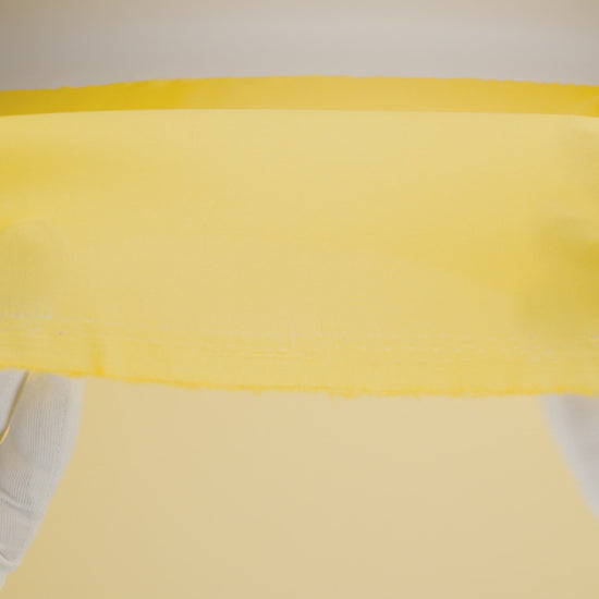 Satin-Faced Polyester Organza - Buttercup Yellow - Ardea Collection by Mood - Image 6 of 7
