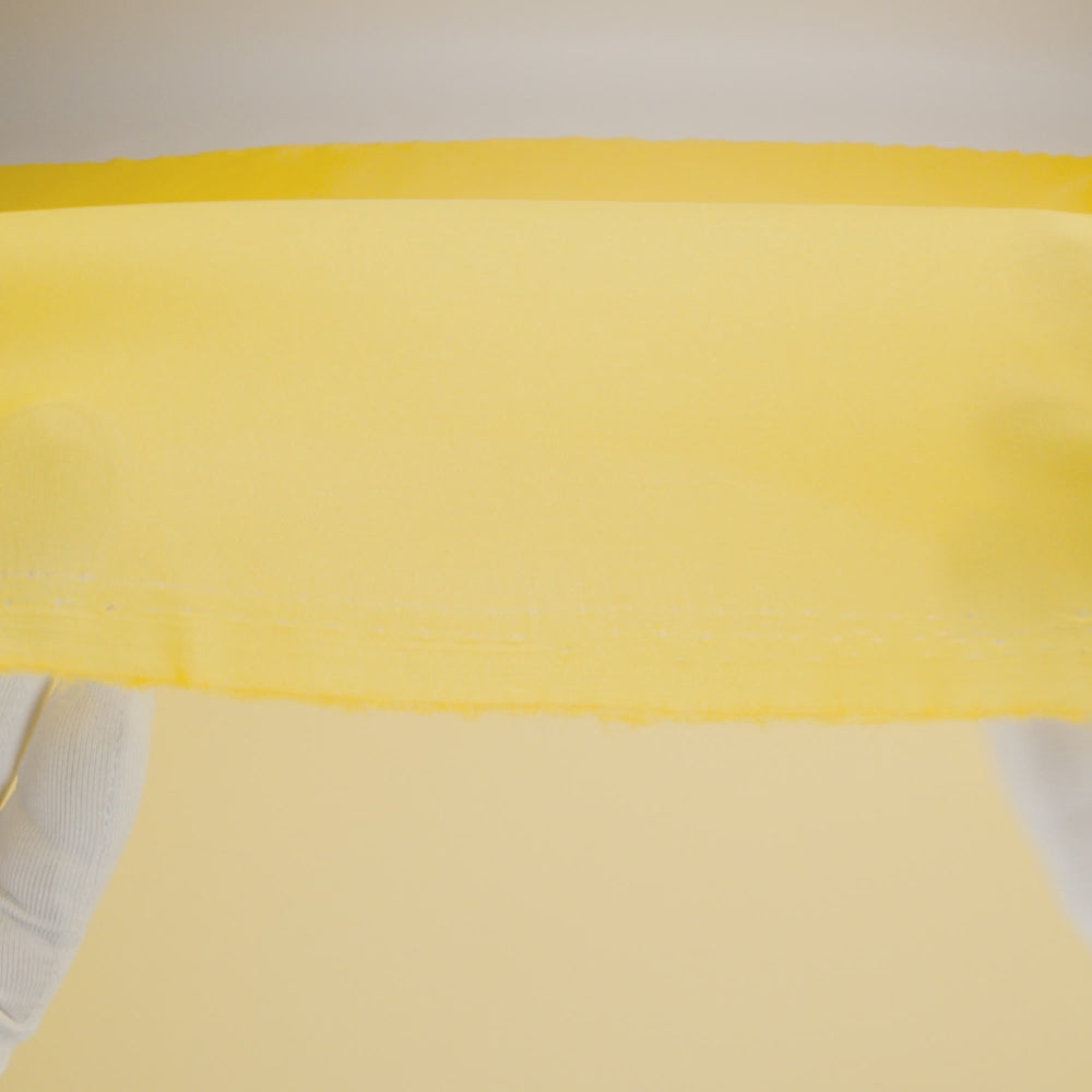 Satin-Faced Polyester Organza - Buttercup Yellow - Ardea Collection by Mood - Image 6 of 7
