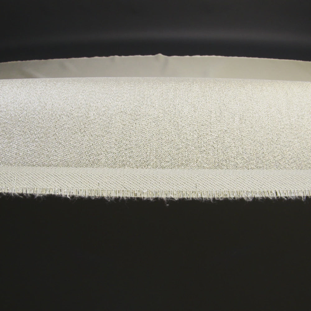 Metallic Polyester Lame - White and Gold - Glimmer Collection - Image 6 of 6