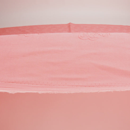 Embroidered Eyelet Cotton Voile - Warm Coral Big Tossed Flowers - Naomi Collection - Image 6 of 6