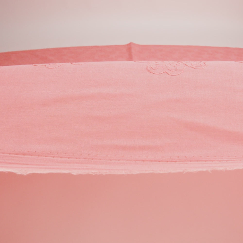 Embroidered Eyelet Cotton Voile - Warm Coral Big Tossed Flowers - Naomi Collection - Image 6 of 6