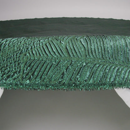Luminous Green Double-Layer Organza Brocade