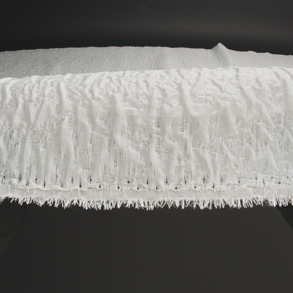 Metallic White Crinkled Luxury Brocade - Image 6 of 6