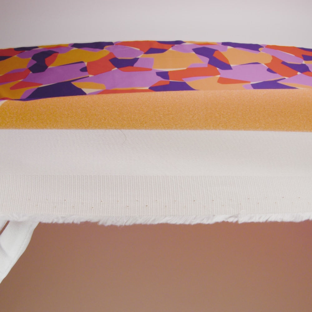 Stretch Cotton Sateen - Purple and Orange Geometric - Gemstone Jubilee Print - Mood Exclusive Groove Collection - Image 6 of 7