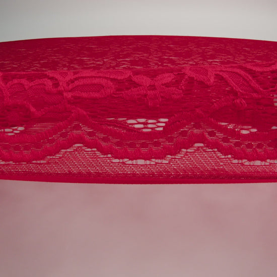 Italian Red Stretch Crochet Lace - Image 4 of 4