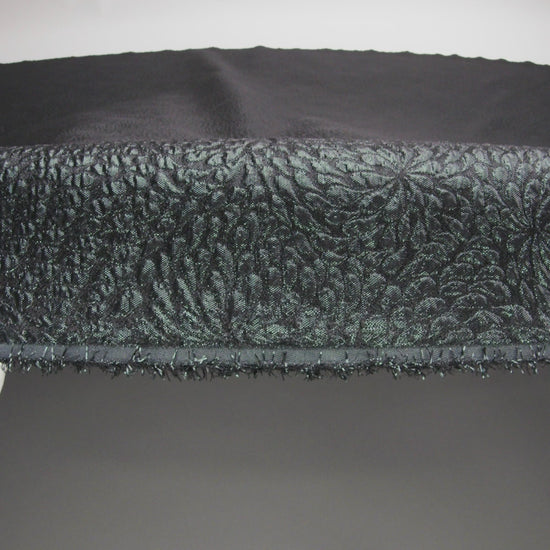 Metallic Green Floral Double-Layer Organza Brocade - Image 5 of 5
