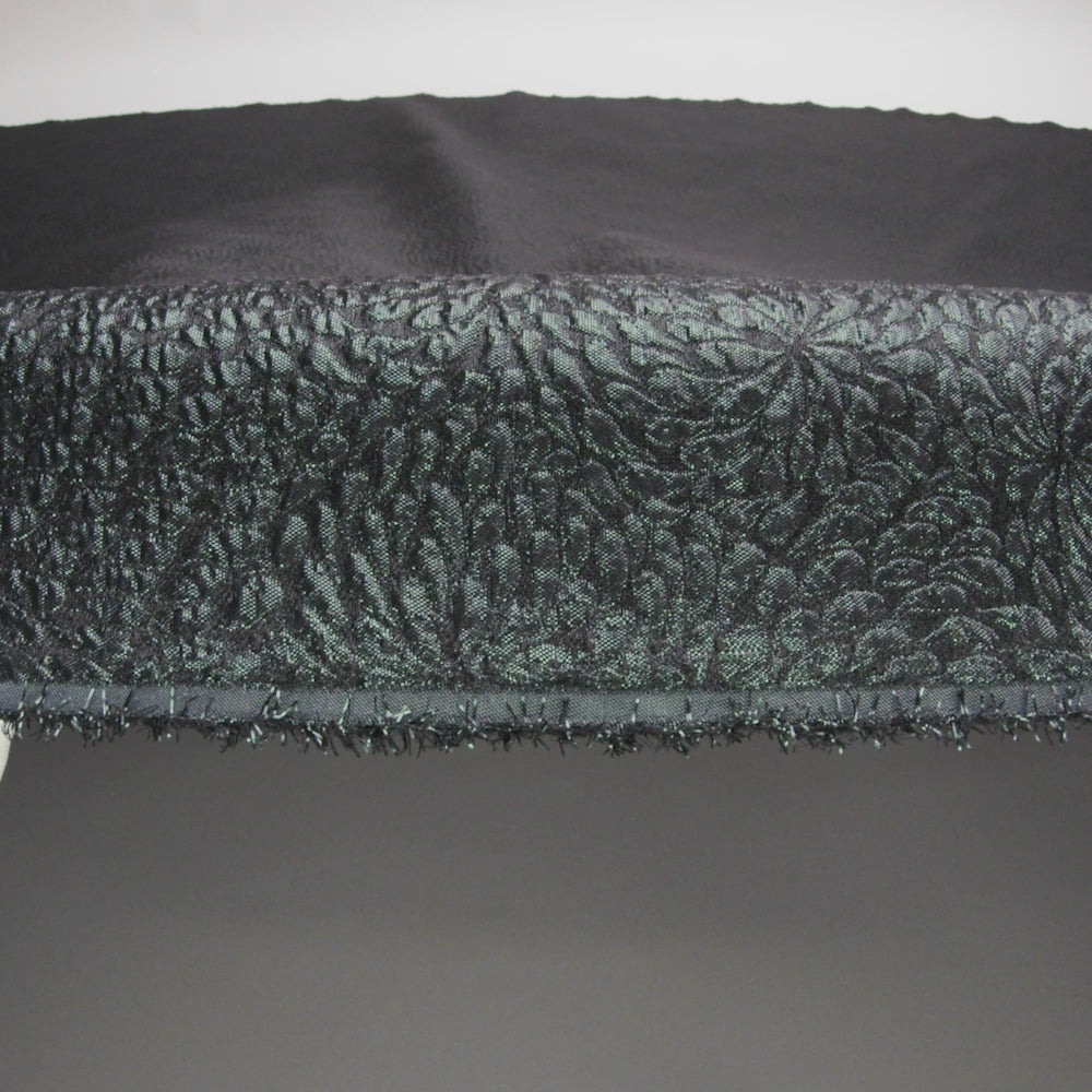 Metallic Green Floral Double-Layer Organza Brocade - Image 5 of 5