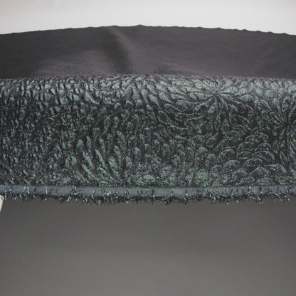 Metallic Green Floral Double-Layer Organza Brocade