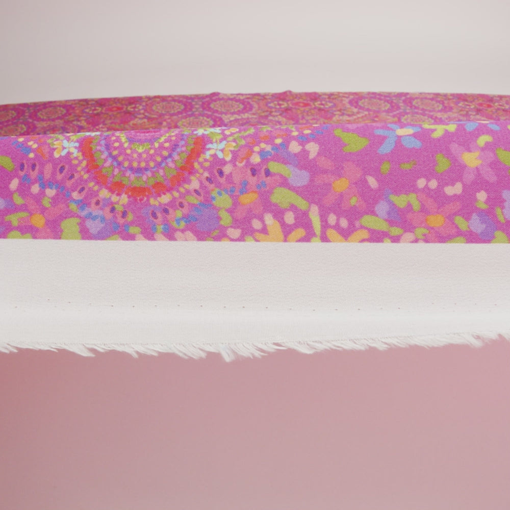 Sustainable Viscose Crepe - Pink Paisley - Amsterdam Market Print - Mood Exclusive Gisele Collection - Image 6 of 7