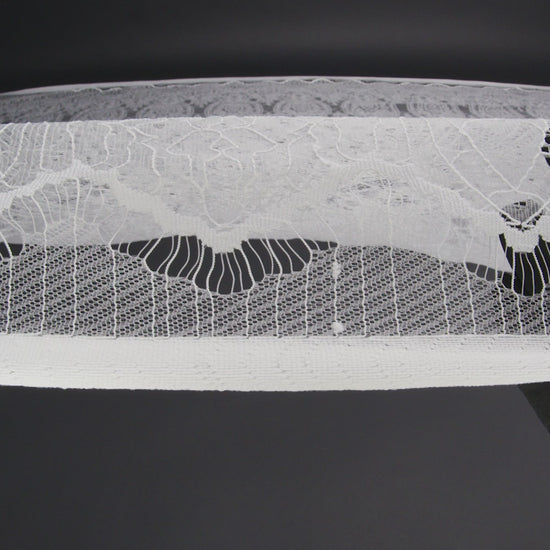 Re-Embroidered Lace with Scalloped Borders - White Floral Frames - Image 6 of 6