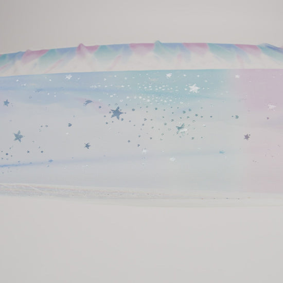 Blue, White and Silver Starry Border Printed Tulle - Image 6 of 7