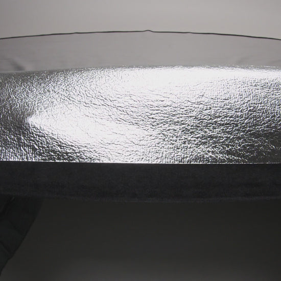 Textured Faux Leather - Metallic Silver - Ileana Collection - Image 6 of 7