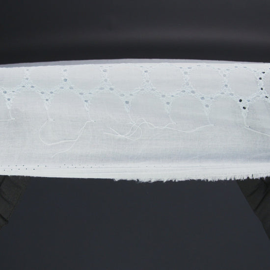 Embroidered Eyelet Cotton Voile - Pale Aqua Circles of Circles - Naomi Collection - Image 6 of 6